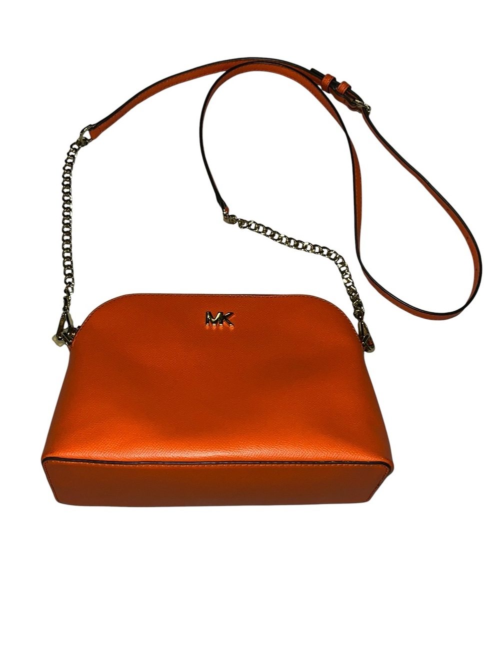 Michael Kors  Crossbody Gold Chain Crossgrain Leather Dome Crossbody Bag